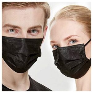 Pharco masque chirurgical noir 3 plis jetable type IIR 98% filtration boîte de 50