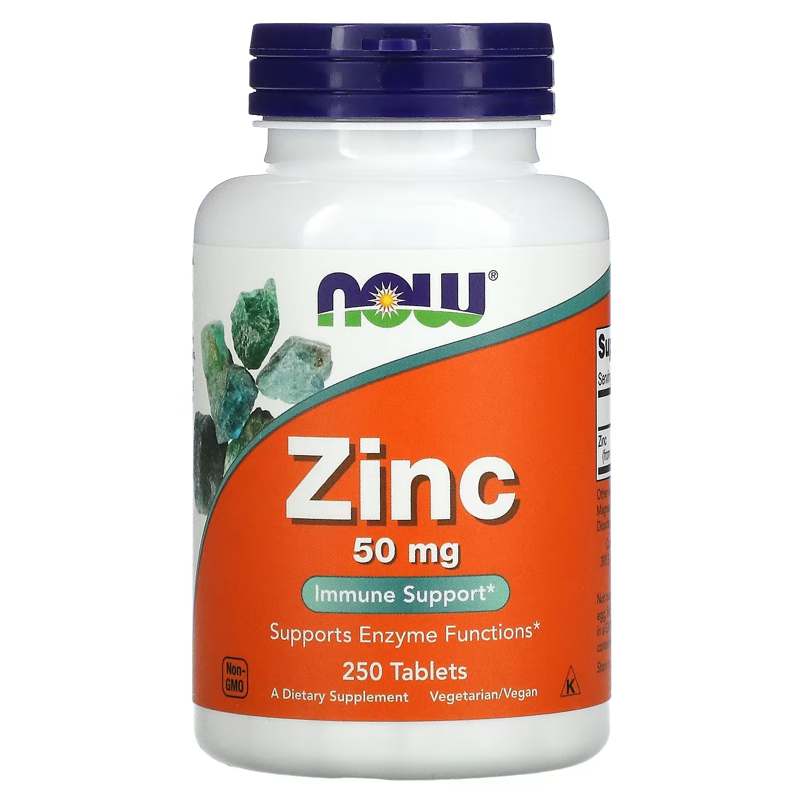 Now Foods Zinc immunité végan fonctionnement des enzymes