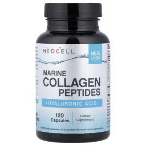 NeoCell Marine Collagen Peptides + Hyaluronic Acid - 120 Capsules