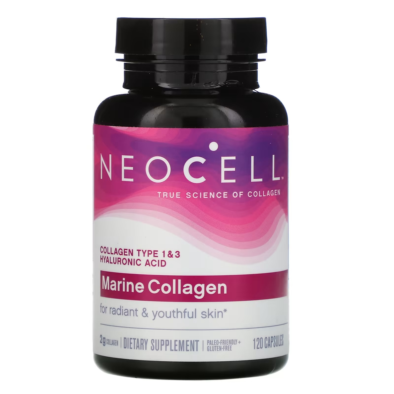Complément Anti-âge Acide Hyaluronique + Collagène Marin - 120 Capsules