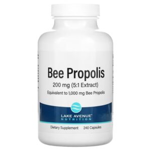 Lake Avenue Propolis d'abeille Extrait à 5:1 Équivalant à 1000 mg - 240 capsules végétariennes