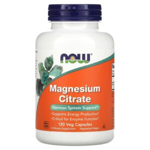 NOW Foods magnésium citrate - 120 capsules végétariennes