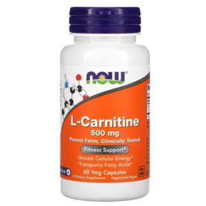 NOW Foods L-carnitine 500 mg - 60 gélules végétales
