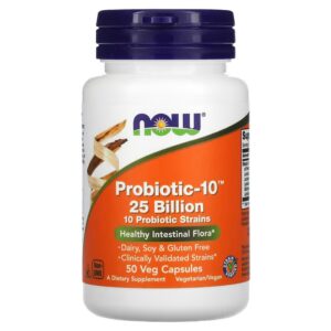 NOW Foods Probiotic 10 25 milliards - 50 capsules végétariennes