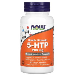 NOW Foods 5-HTP Double force Griffonia simplicifolia 200 mg - 60 capsules végétariennes