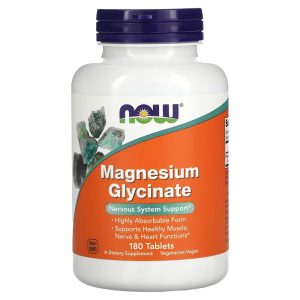 NOW Foods Glycinate de magnésium - 180 comprimés