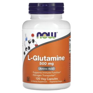 NOW Foods L-glutamine 500 mg - 120 capsules végétariennes