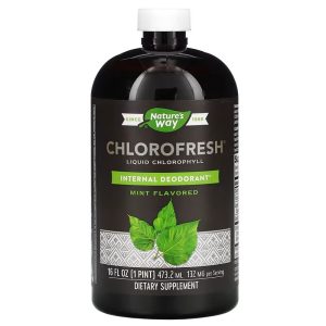 Nature's Way Chlorofresh Chlorophylle liquide Menthe 132 mg - 473,2 ml (132 mg/2 c. à s.)