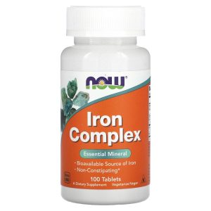 NOW Foods Fer Complexe - 100 comprimés