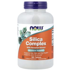 NOW Foods Silica Complex with Horsetail Extract - 180 comprimés