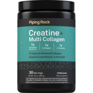 Piping Rock Creatine et Multi collagen en poudre sans saveur - 285 g